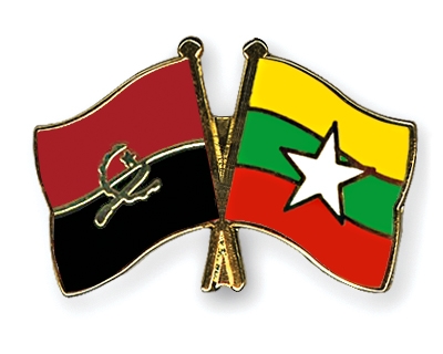 Fahnen Pins Angola Myanmar