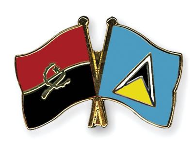 Fahnen Pins Angola St-Lucia