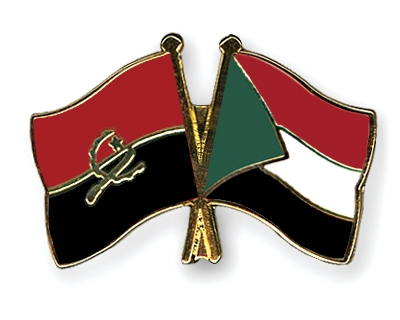 Fahnen Pins Angola Sudan