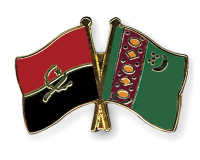 Fahnen Pins Angola Turkmenistan