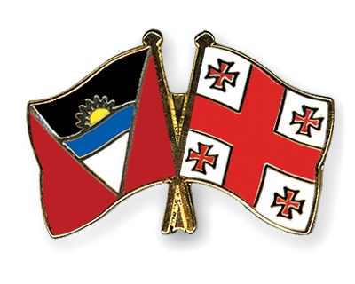 Fahnen Pins Antigua-und-Barbuda Georgien