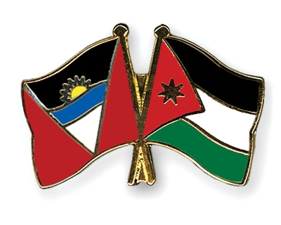 Fahnen Pins Antigua-und-Barbuda Jordanien