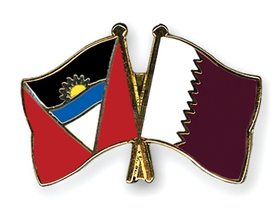 Fahnen Pins Antigua-und-Barbuda Katar