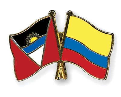 Fahnen Pins Antigua-und-Barbuda Kolumbien