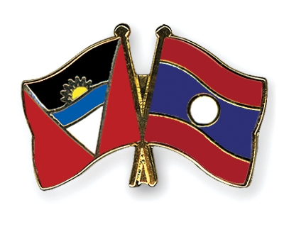Fahnen Pins Antigua-und-Barbuda Laos