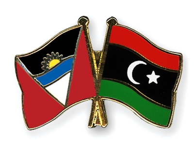 Fahnen Pins Antigua-und-Barbuda Libyen
