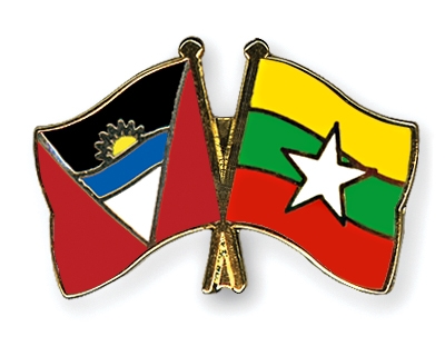 Fahnen Pins Antigua-und-Barbuda Myanmar