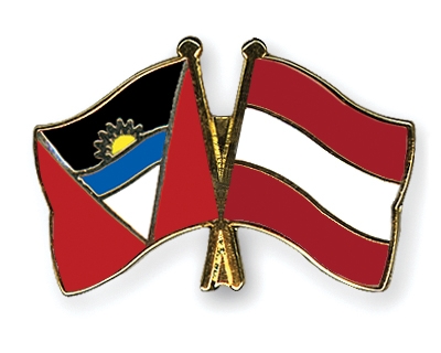 Fahnen Pins Antigua-und-Barbuda sterreich