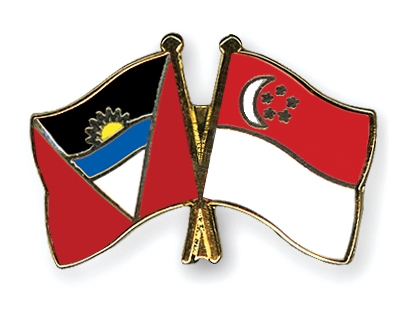 Fahnen Pins Antigua-und-Barbuda Singapur