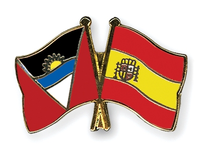 Fahnen Pins Antigua-und-Barbuda Spanien