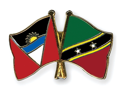 Fahnen Pins Antigua-und-Barbuda St-Kitts-und-Nevis