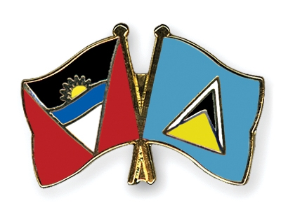 Fahnen Pins Antigua-und-Barbuda St-Lucia