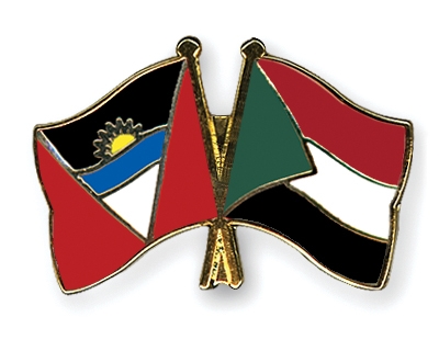 Fahnen Pins Antigua-und-Barbuda Sudan