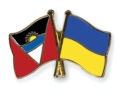 Fahnen Pins Antigua-und-Barbuda Ukraine