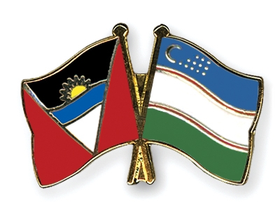 Fahnen Pins Antigua-und-Barbuda Usbekistan
