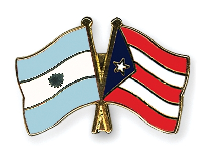 Fahnen Pins Argentinien Puerto-Rico