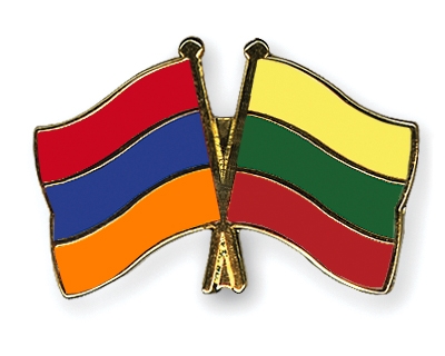 Fahnen Pins Armenien Litauen