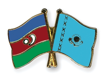 Fahnen Pins Aserbaidschan Kasachstan