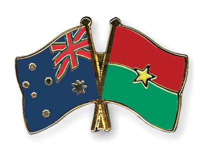 Fahnen Pins Australien Burkina-Faso