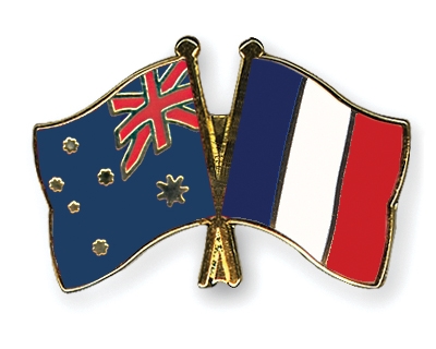 Fahnen Pins Australien Frankreich