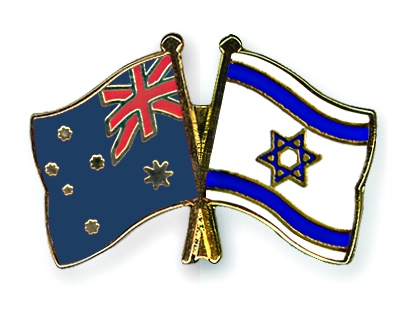 Fahnen Pins Australien Israel