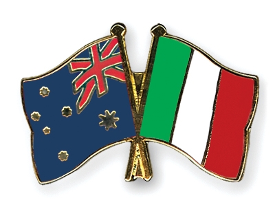 Fahnen Pins Australien Italien