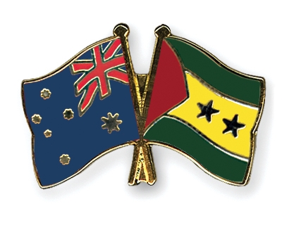 Fahnen Pins Australien Sao-Tome-und-Principe