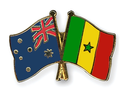 Fahnen Pins Australien Senegal