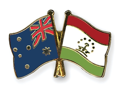 Fahnen Pins Australien Tadschikistan