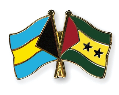 Fahnen Pins Bahamas Sao-Tome-und-Principe