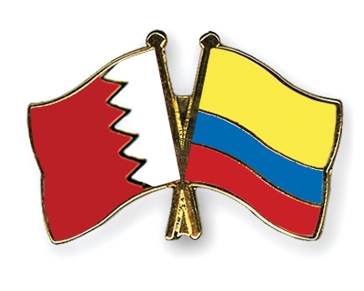 Fahnen Pins Bahrain Kolumbien