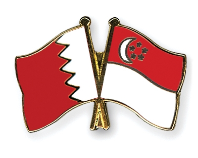 Fahnen Pins Bahrain Singapur