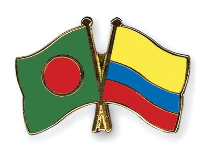 Fahnen Pins Bangladesch Kolumbien