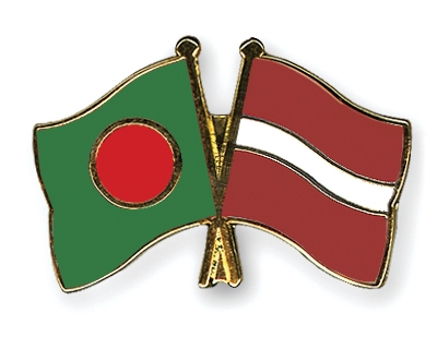 Fahnen Pins Bangladesch Lettland