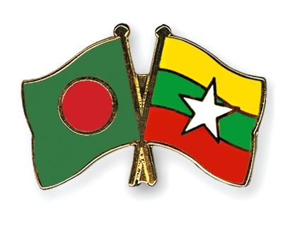 Fahnen Pins Bangladesch Myanmar