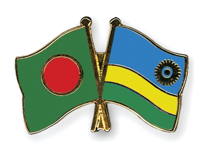 Fahnen Pins Bangladesch Ruanda