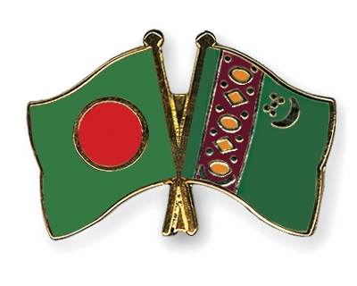 Fahnen Pins Bangladesch Turkmenistan