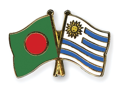 Fahnen Pins Bangladesch Uruguay