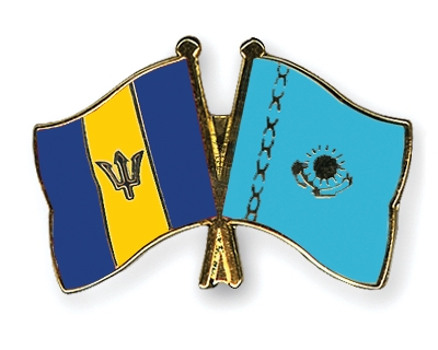 Fahnen Pins Barbados Kasachstan