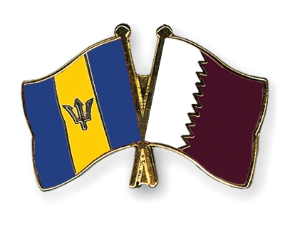 Fahnen Pins Barbados Katar