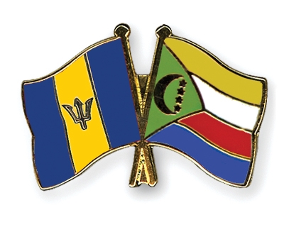 Fahnen Pins Barbados Komoren