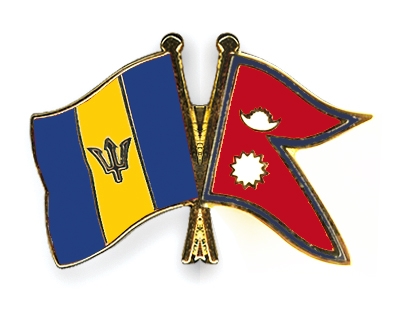 Fahnen Pins Barbados Nepal