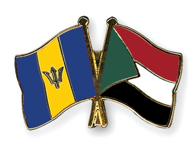 Fahnen Pins Barbados Sudan