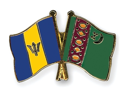Fahnen Pins Barbados Turkmenistan