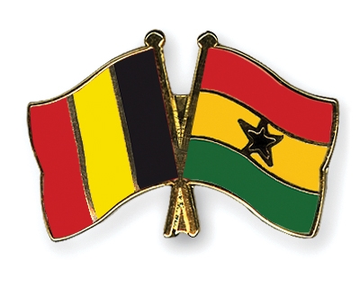 Fahnen Pins Belgien Ghana