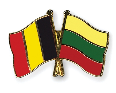 Fahnen Pins Belgien Litauen