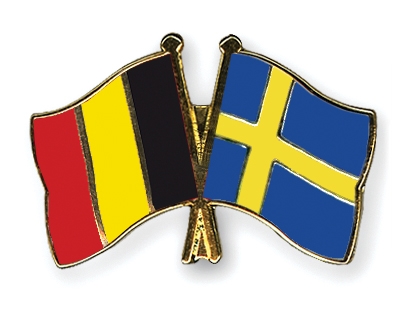 Fahnen Pins Belgien Schweden