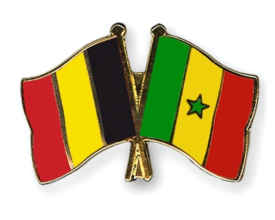 Fahnen Pins Belgien Senegal