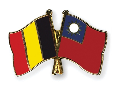 Fahnen Pins Belgien Taiwan