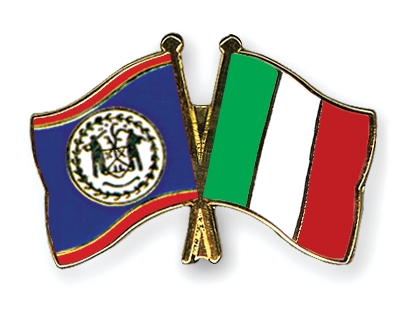 Fahnen Pins Belize Italien